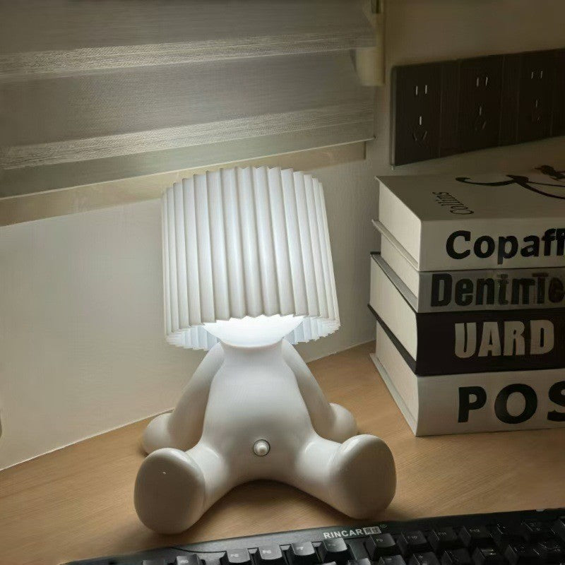 Sitting Shy Boy Table Lamp