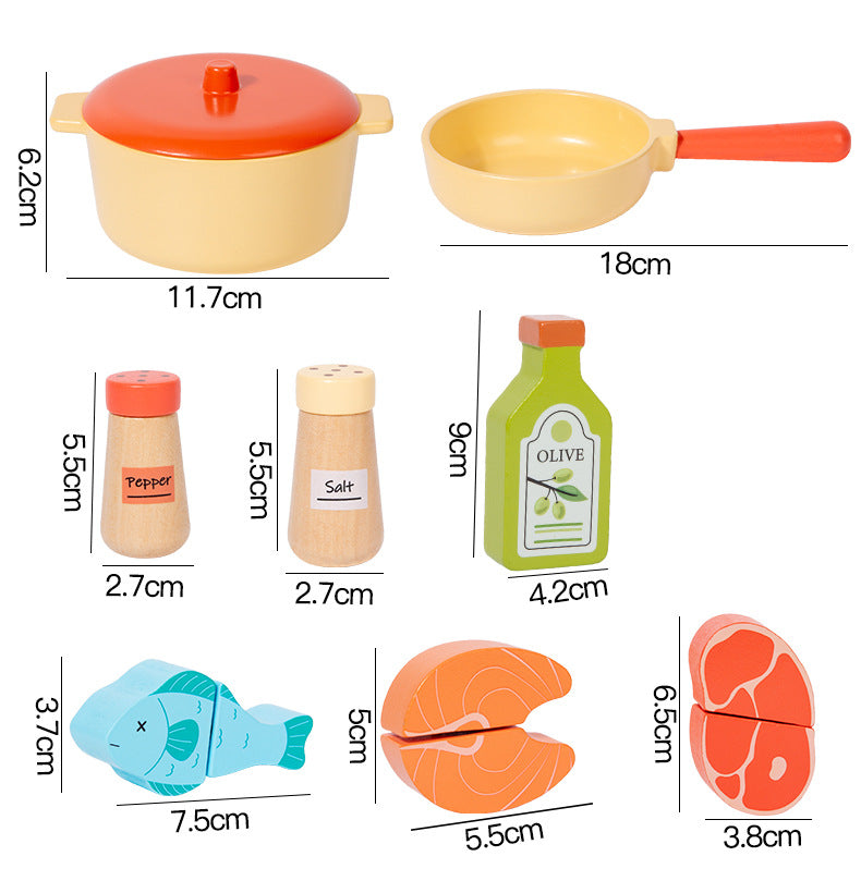 Little Chef Wooden Kitchen & Cooking Play Set