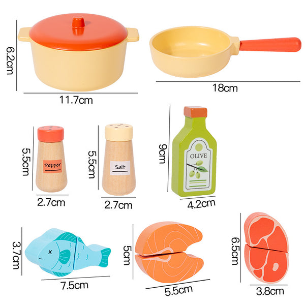 Little Chef Wooden Kitchen & Cooking Play Set