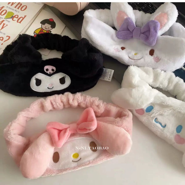 Plush Cartoon Character Spa Hairband