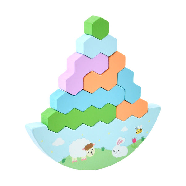 The Wobble & Stack Wooden Balance Challenge