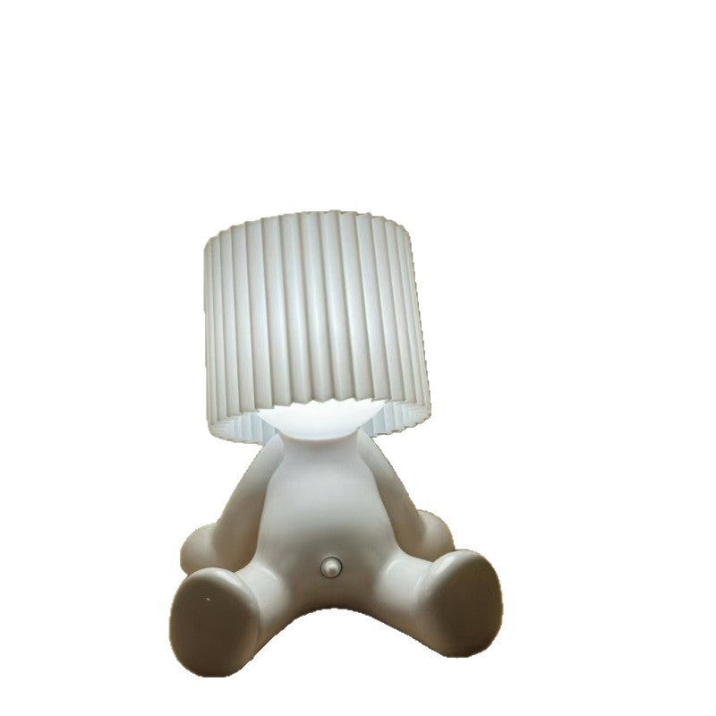 Sitting Shy Boy Table Lamp