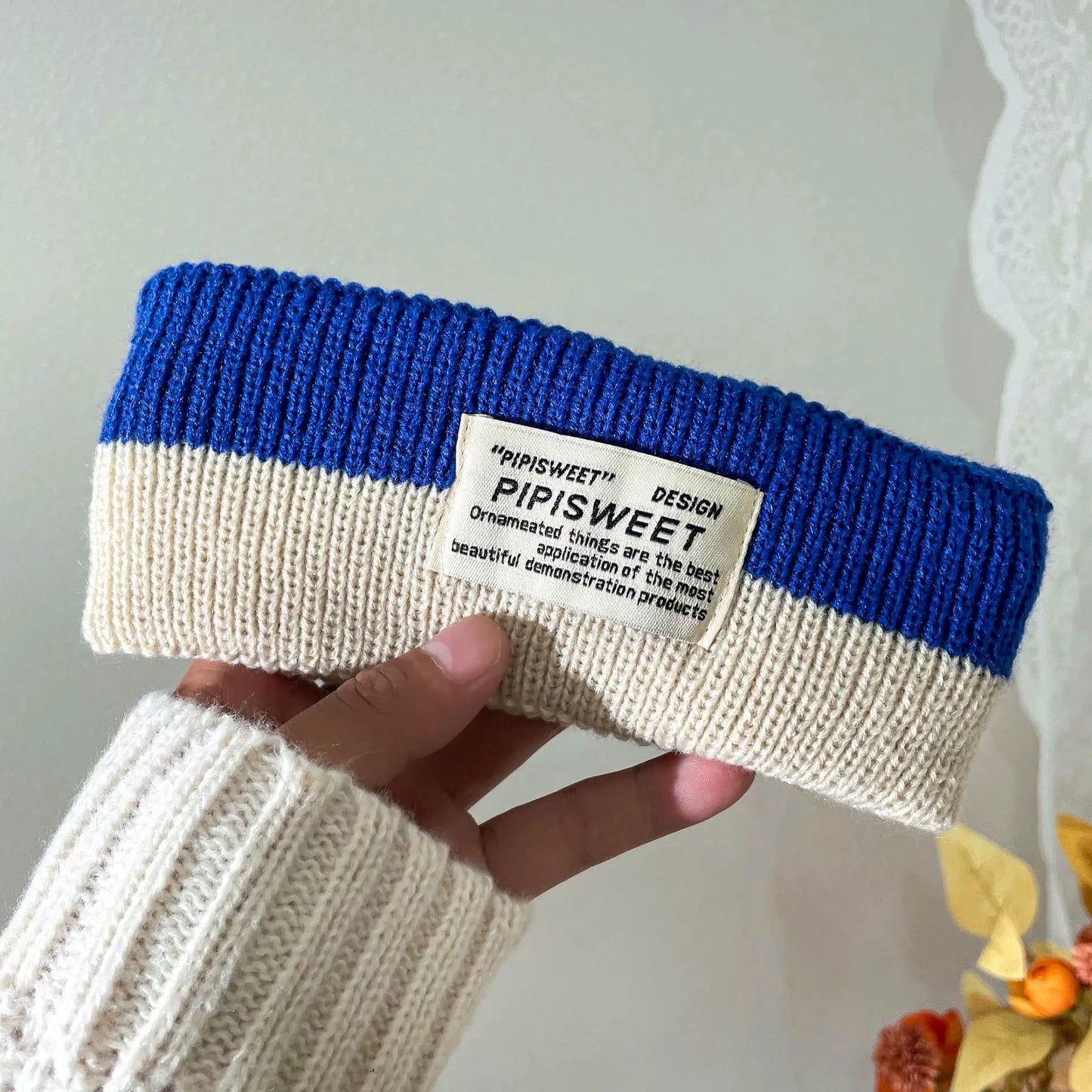 Two-Tone Ribbed Knit Headband