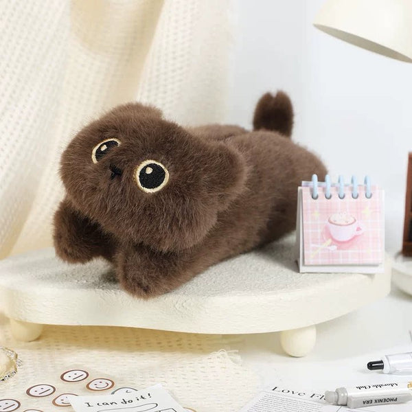 Plush Lying Down Animal Storage Pouch