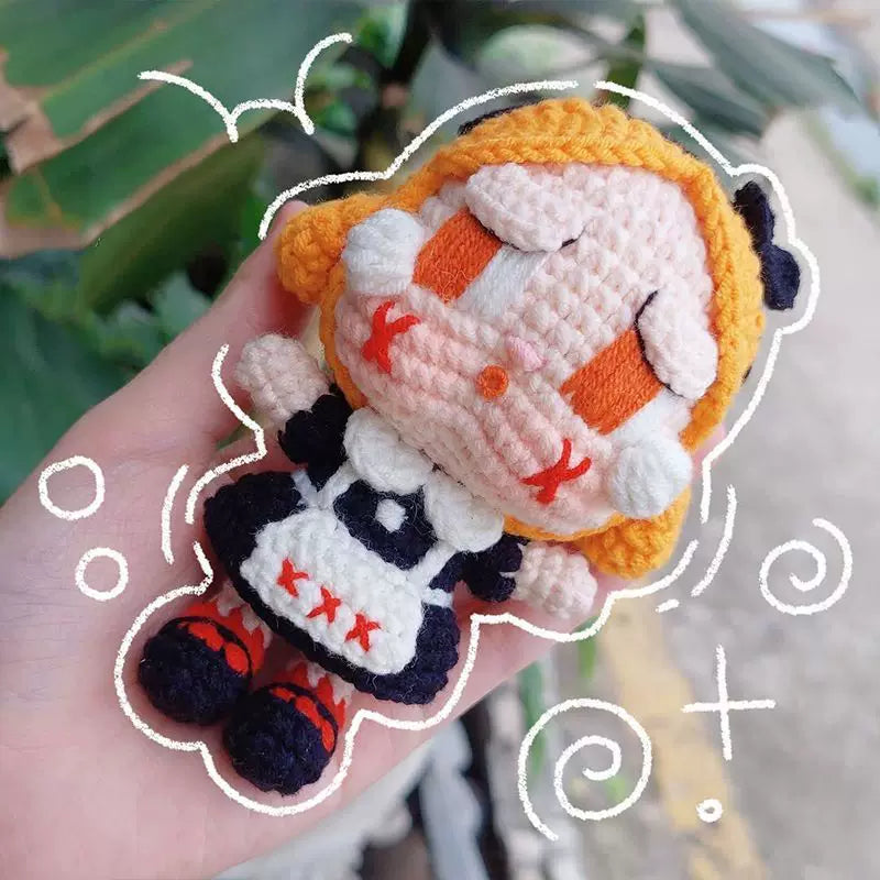 Hand-Knitted Crying Character Doll