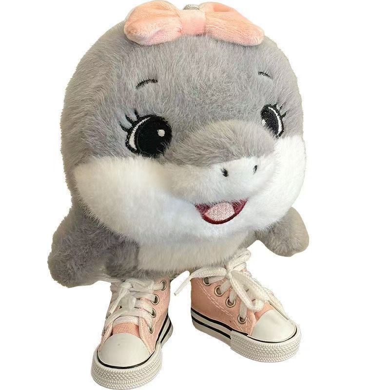 Soft Shark Plush in Canvas Sneakers