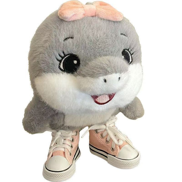 Soft Shark Plush in Canvas Sneakers