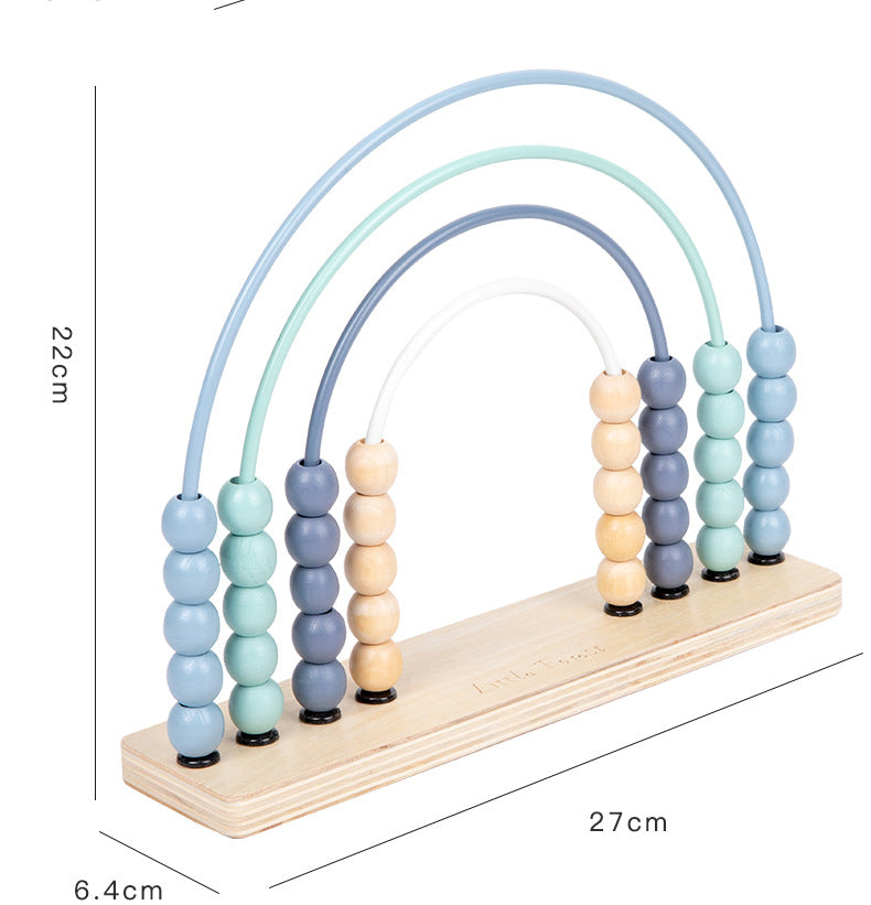 Wooden Rainbow Abacus & Counting Toy