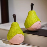 Hand-Carved Basswood Pear Figurine FantastiKurios