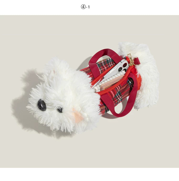 West Highland Terrier Plush Crossbody Bag