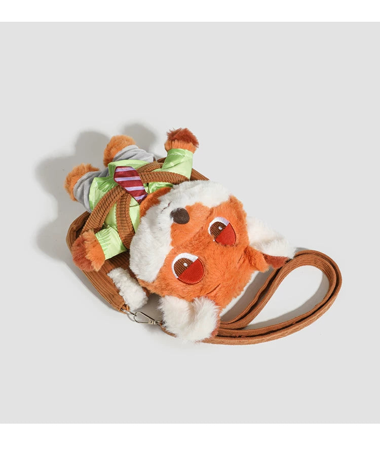 Plush Fox and Rabbit Crossbody Bag