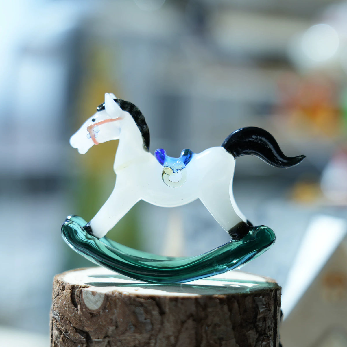 Handmade Glass Rocking Horse Ornament