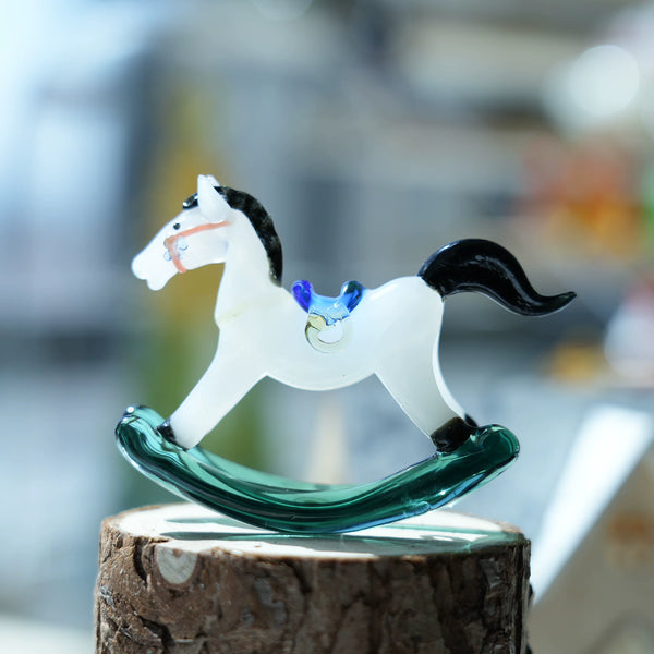 Handmade Glass Rocking Horse Ornament