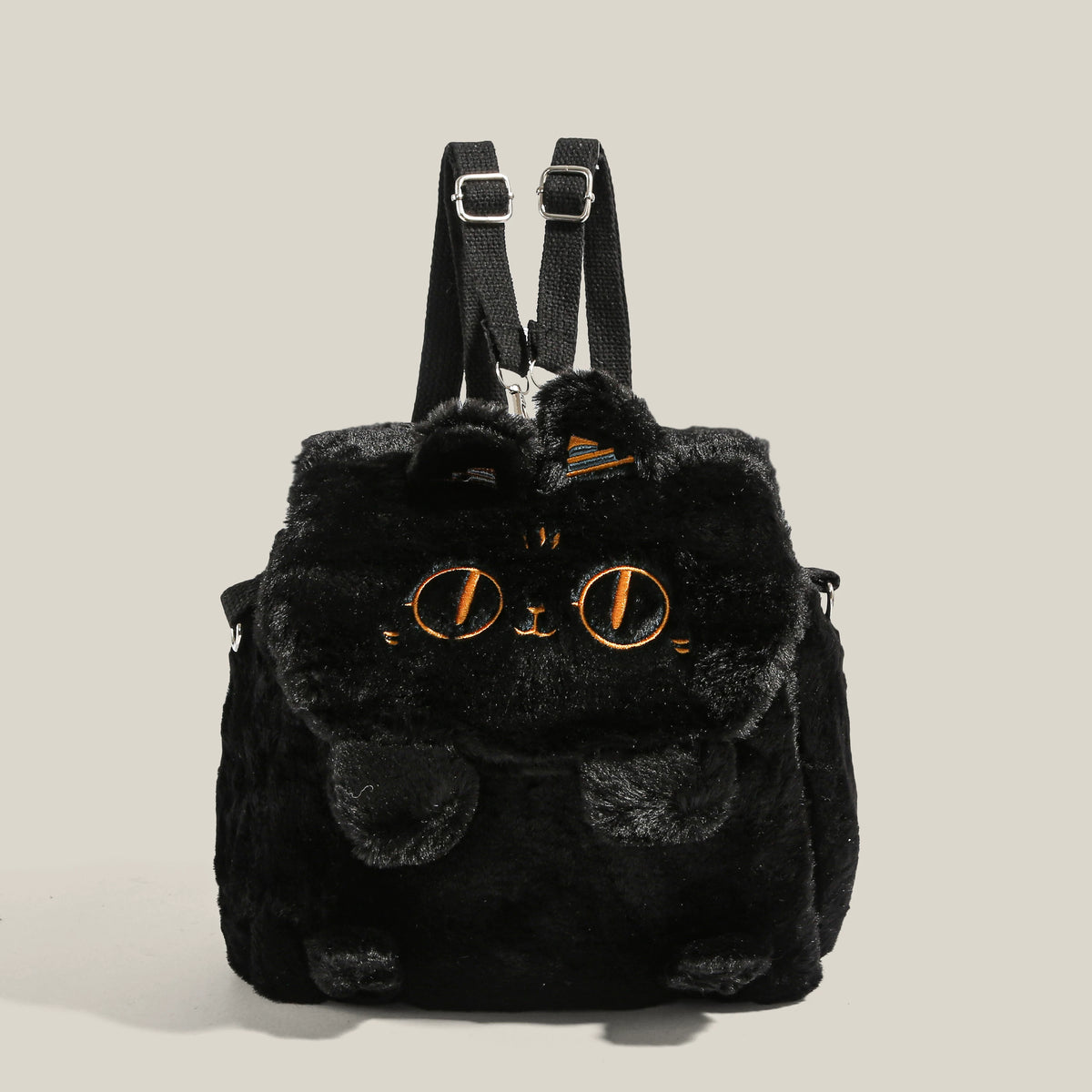 Anderson Cat Embroidered Plush Backpack