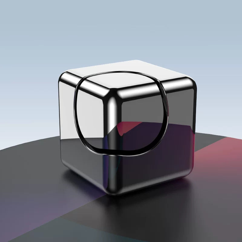 Kinetic Metal Cube Spinner and Desk Toy
