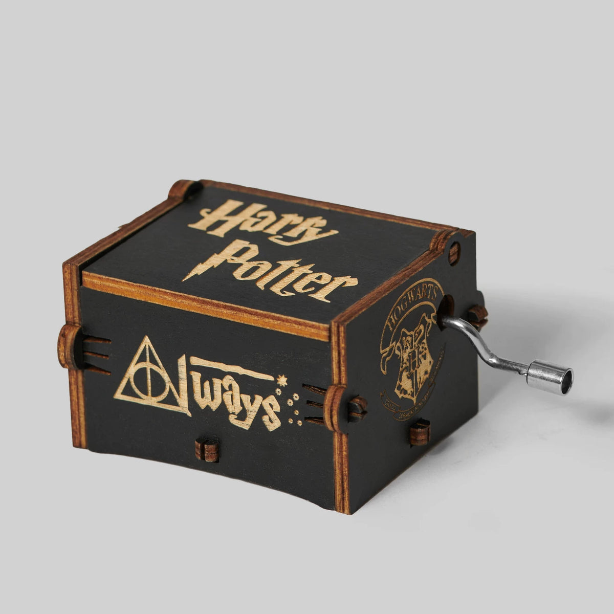 Owl Wooden Crank Music Box