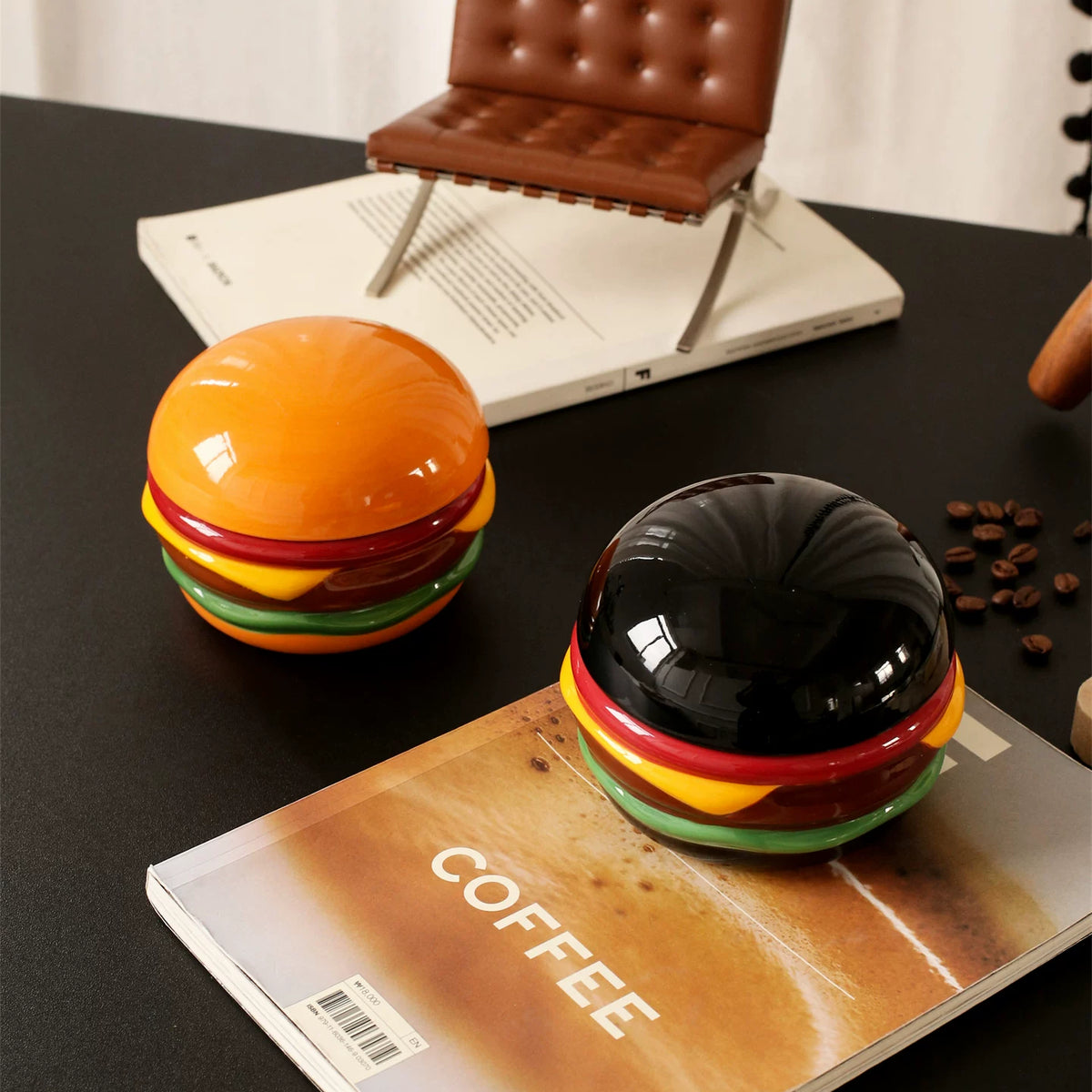Creative Hamburger Lidded Ashtray