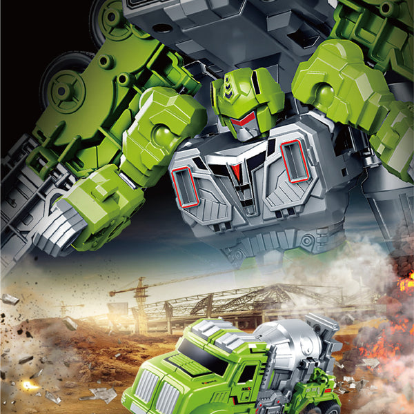 2-in-1 Transforming Cement Mixer & Robot Action Figure