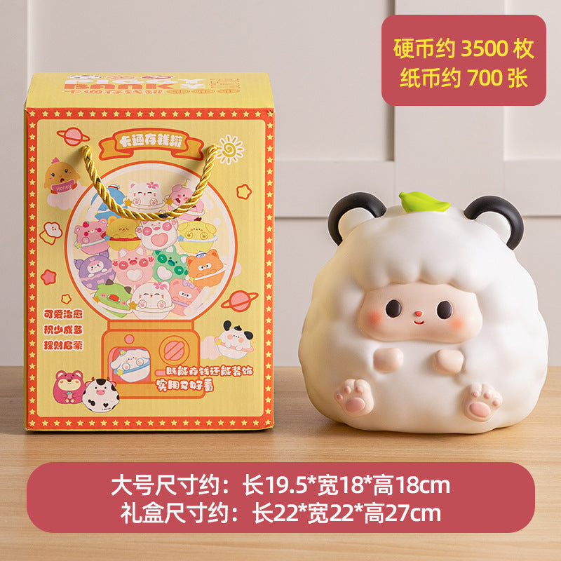 Cute Vinyl Sheep Character Coin Bank FantastiKurios