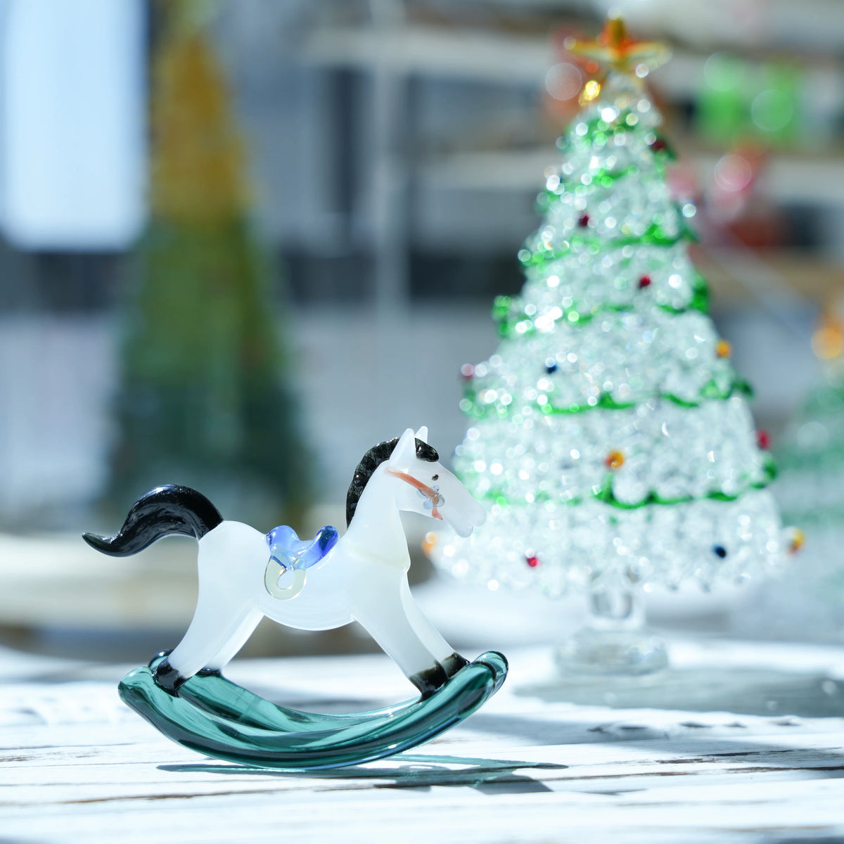 Handmade Glass Rocking Horse Ornament