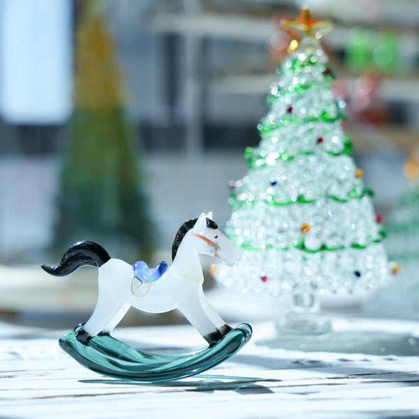 Handmade Glass Rocking Horse Ornament