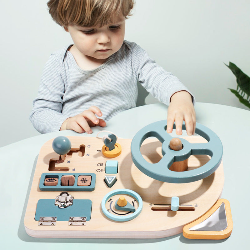 🚗 The Little Driver’s Montessori Wooden Busy Board Fantastik Curios