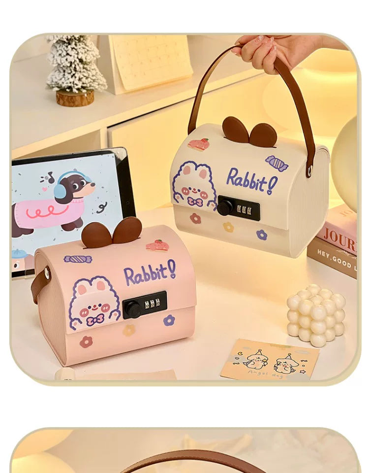 Bunny Password Piggy Bank Safe