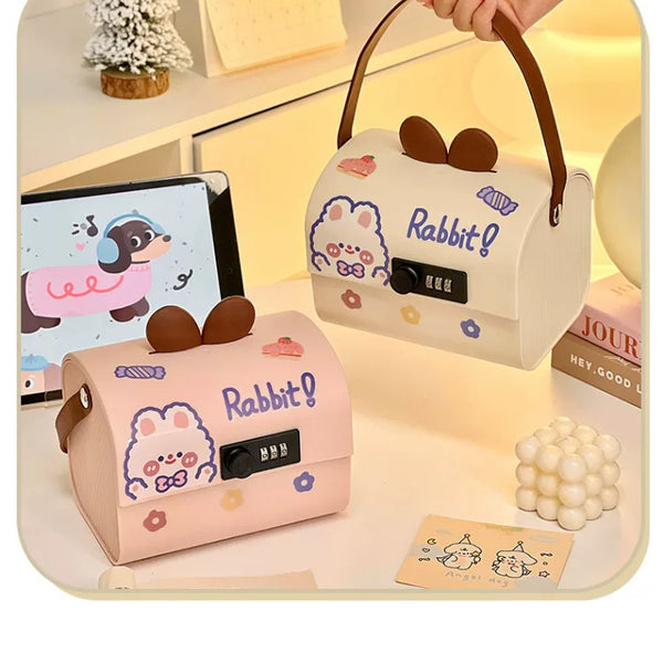 Bunny Password Piggy Bank Safe