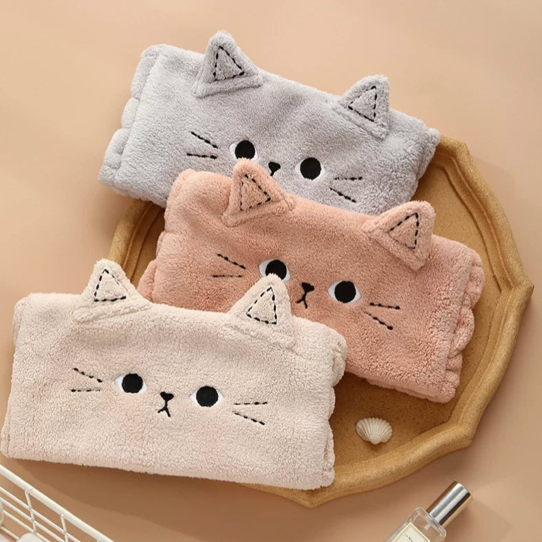 Plush Cat Ear Spa Hairband
