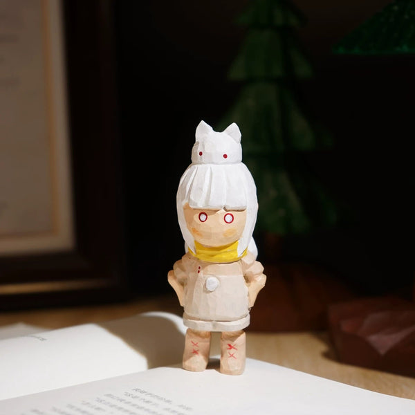 Hand-Carved Wooden Light Children Figurines FantastiKurios