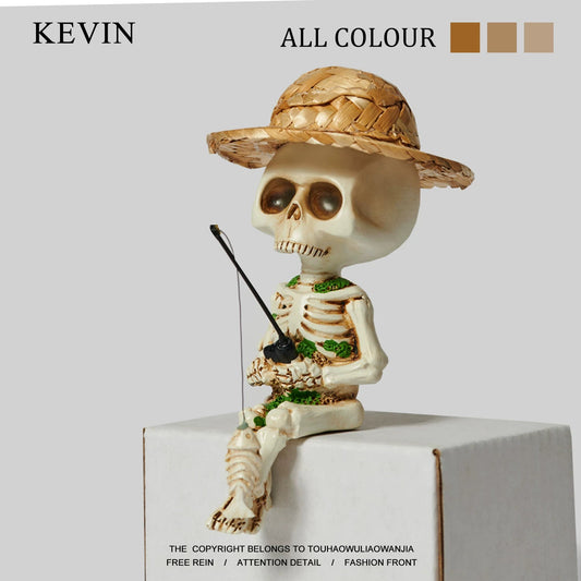 Fishing Skeleton Desk Ornament FantastiKurios