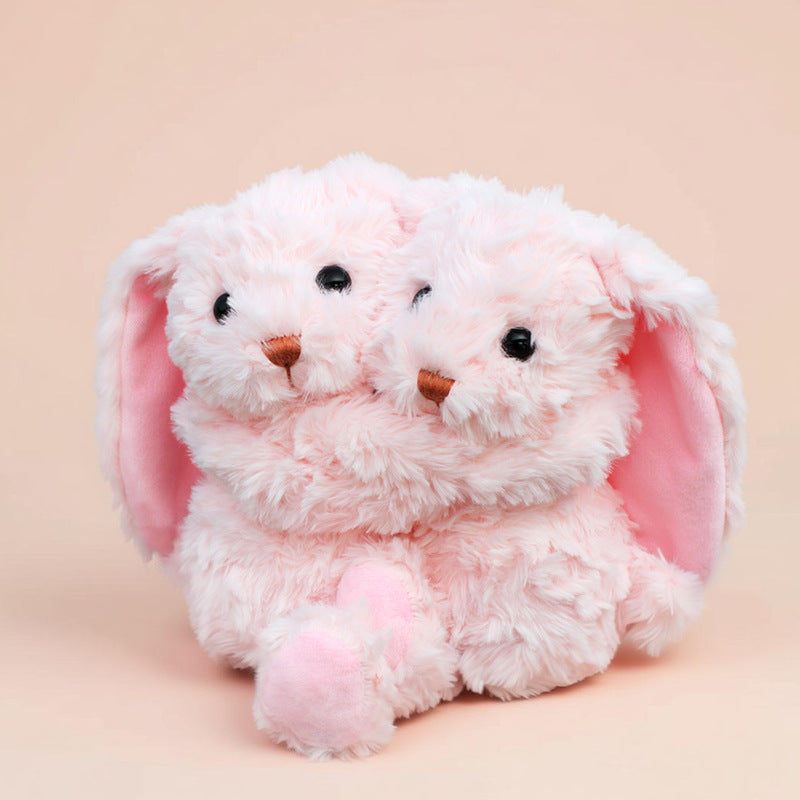 Hugging Bunny Pair Soft Plush – 23cm Twin Stuffed Animal Gift