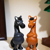 Hand-Carved Painted Wooden Horse Figurine FantastiKurios