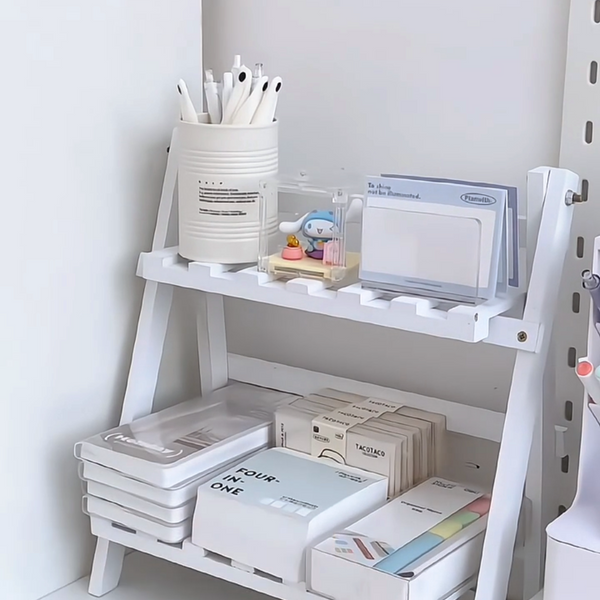 Handmade Foldable Wooden Desktop Organizer