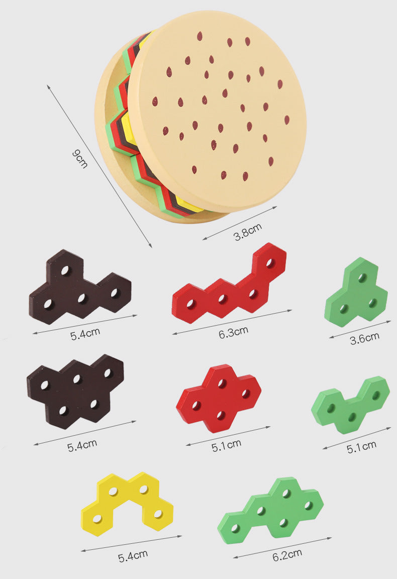 The "Order Up" Wooden Burger Logic Puzzle