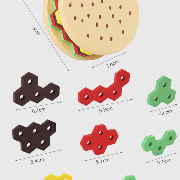 The "Order Up" Wooden Burger Logic Puzzle
