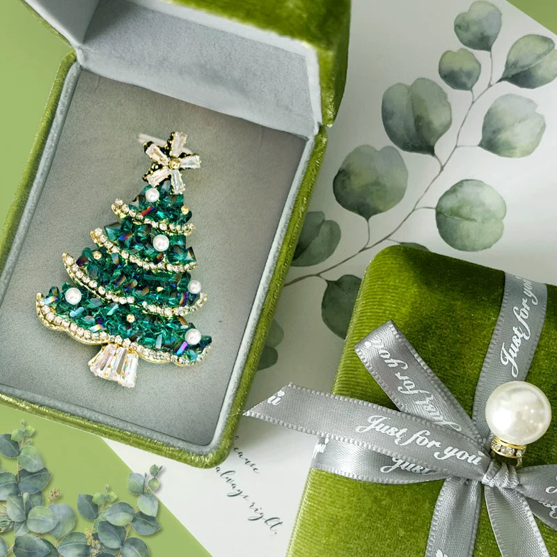 Christmas Tree Brooch Gift Set