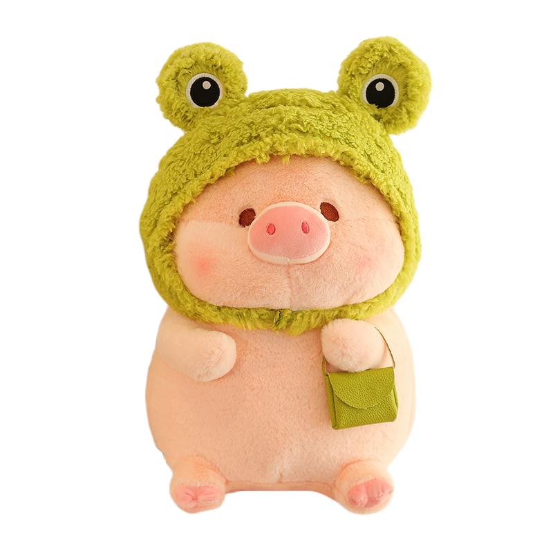 Plush Piglet Doll with Character Hoods