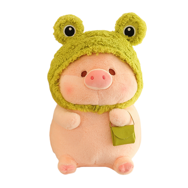 Plush Piglet Doll with Character Hoods