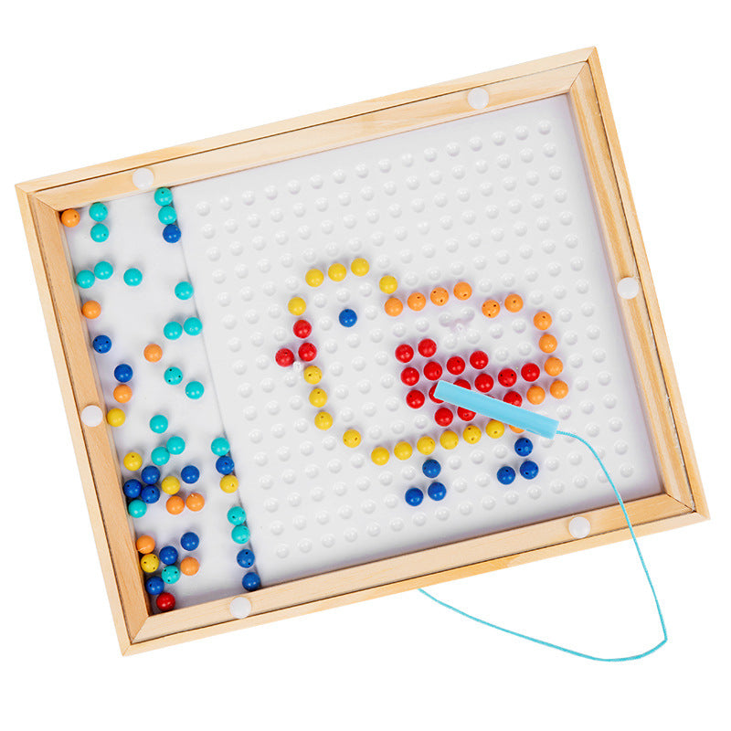 Wooden Magnetic Bead Puzzle Board – Creative Fine Motor Skill Toy