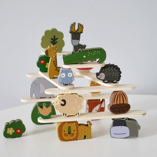 The Forest Friends Balancing Game | Wooden Animal Stacker