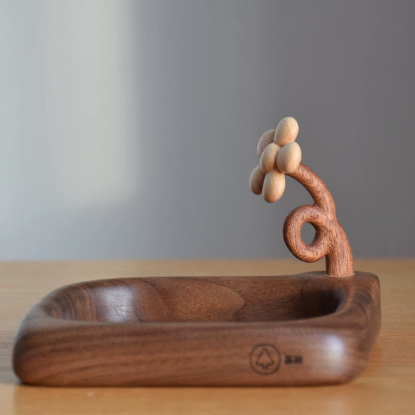 Kinetic Flower Wooden Trinket Tray