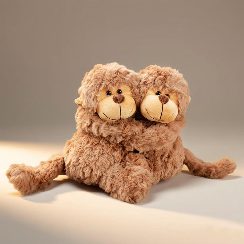 Hugging Monkey Plush Duo – Soft Cuddly Twin Set