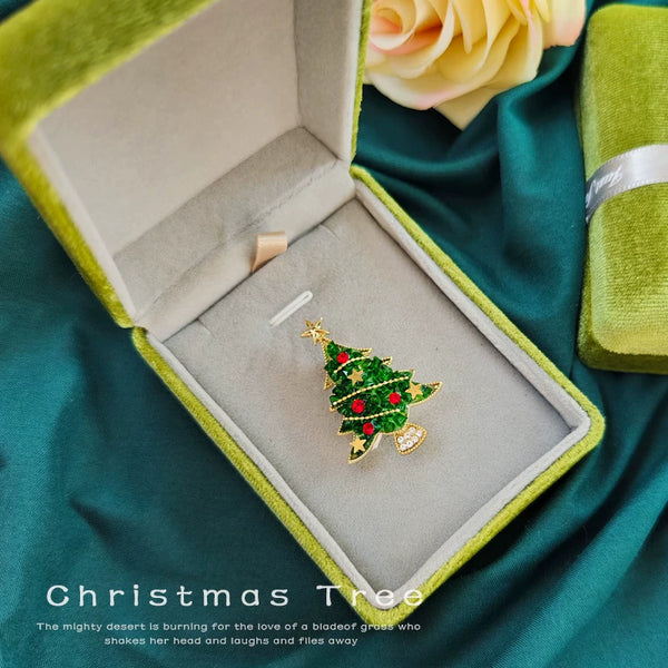 Christmas Tree Brooch Gift Set