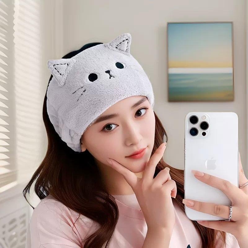 Plush Cat Ear Spa Hairband