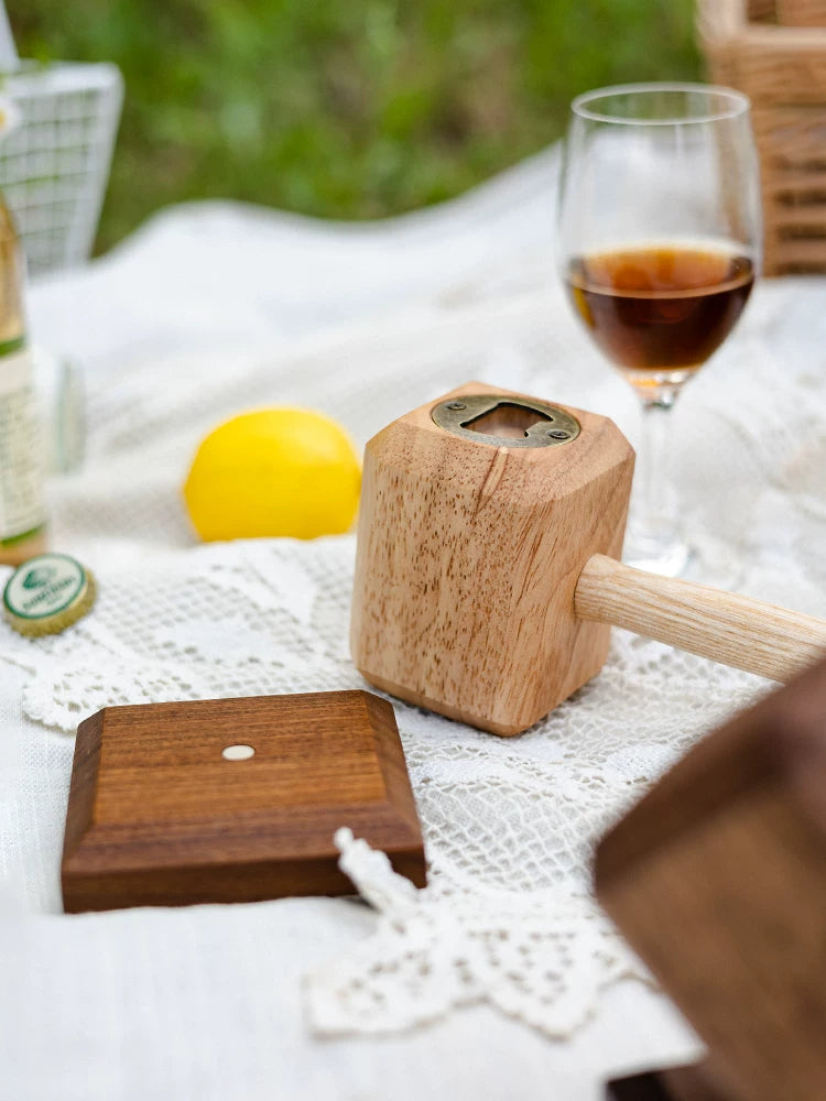 Thor's Hammer Wooden Bottle Opener & Desktop Ornament