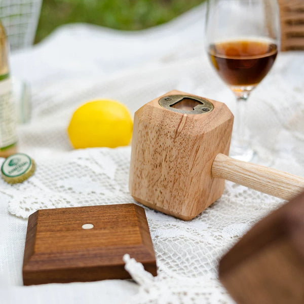 Thor's Hammer Wooden Bottle Opener & Desktop Ornament