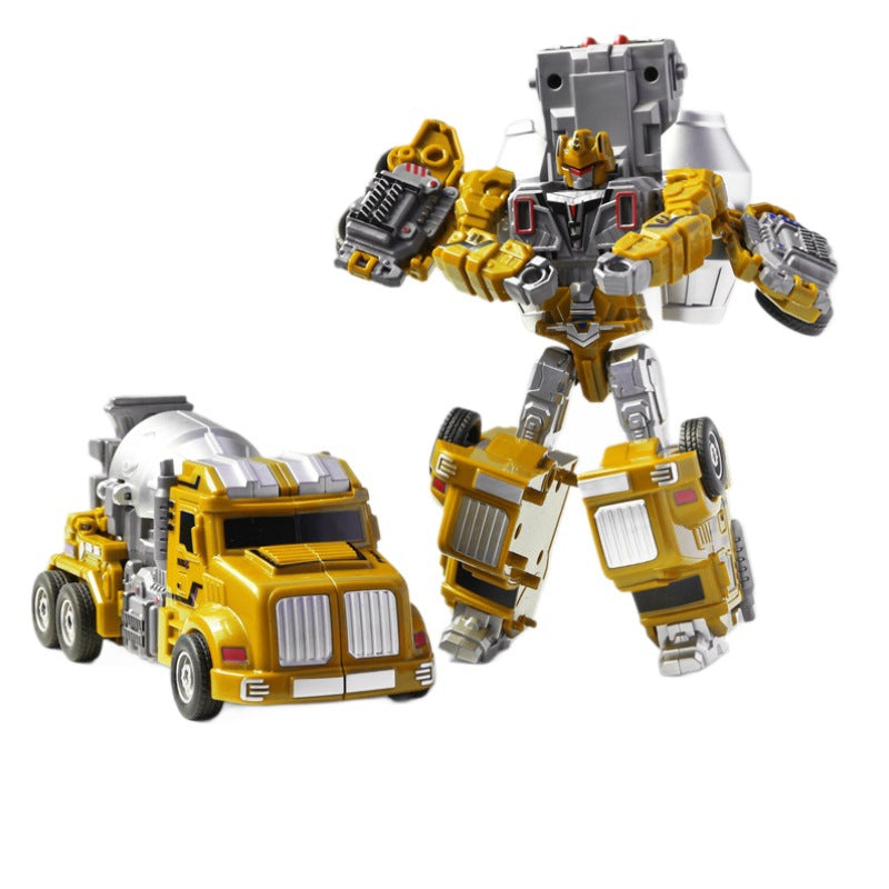 2-in-1 Transforming Cement Mixer & Robot Action Figure