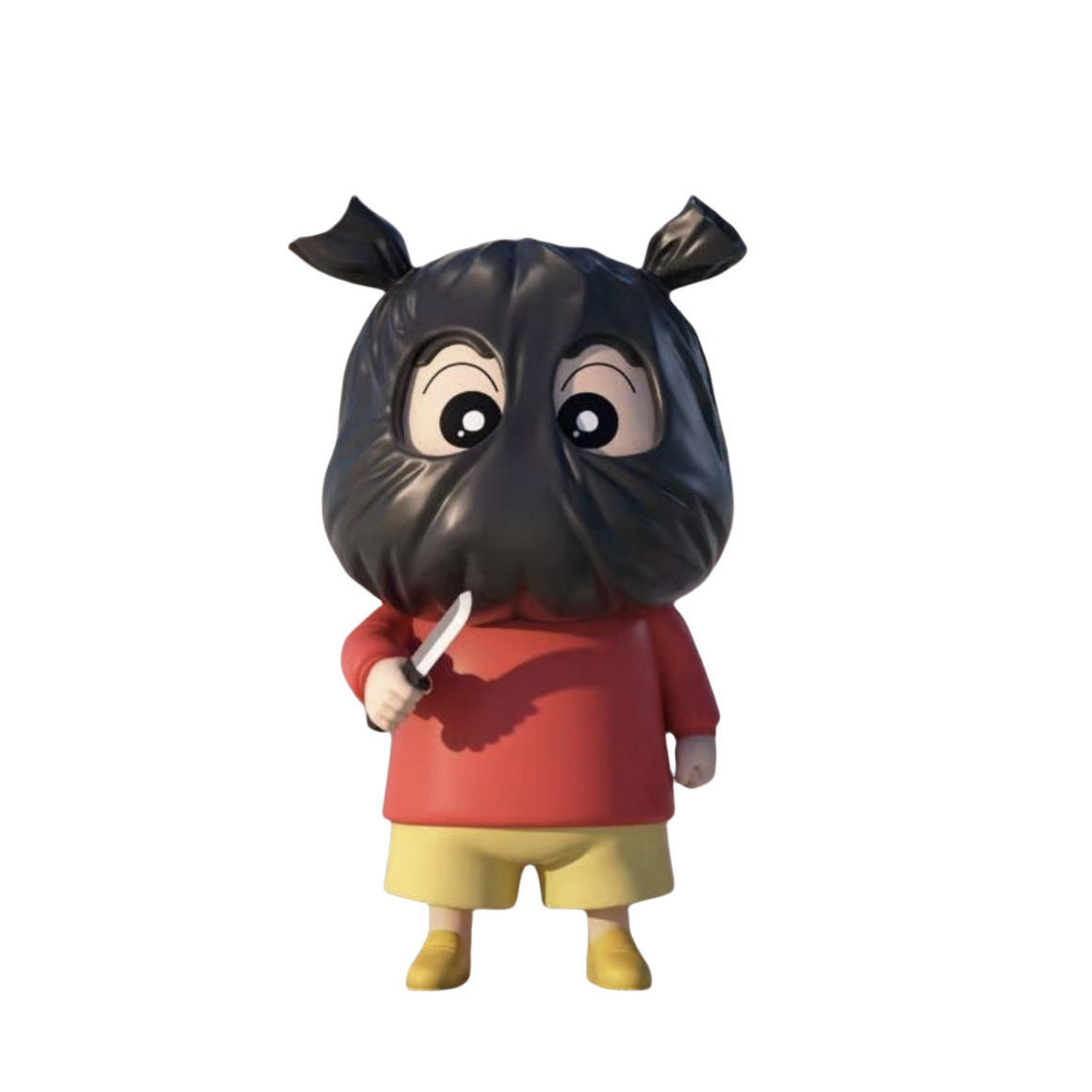 Naughty Masked Boy and Dog Figure