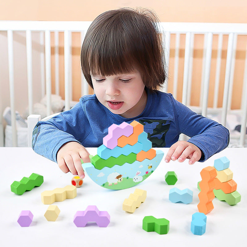 The Wobble & Stack Wooden Balance Challenge